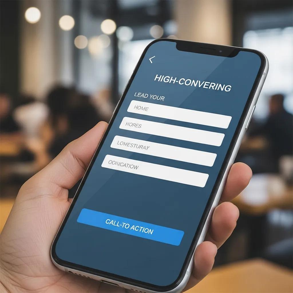 High-converting lead form shown on a smartphone