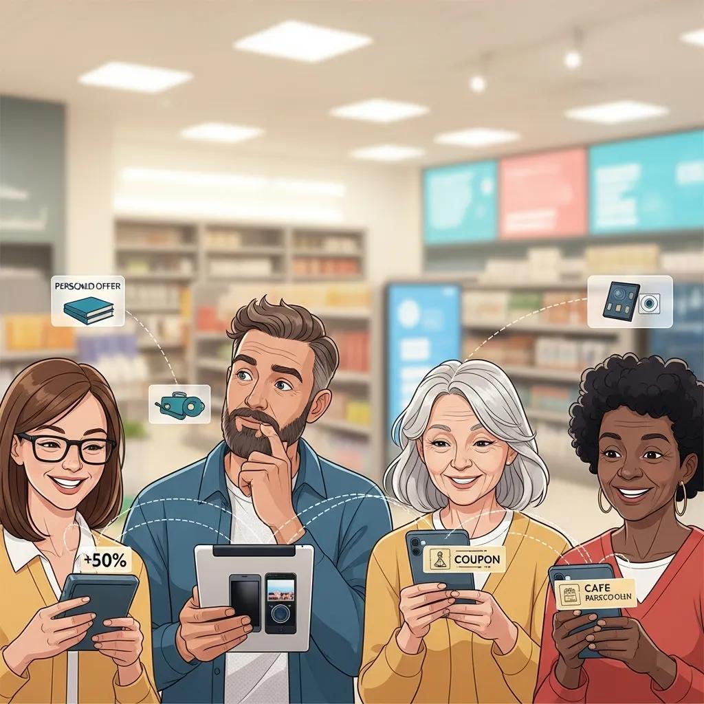 Customers receiving personalized offers to illustrate benefits of scaled personalization