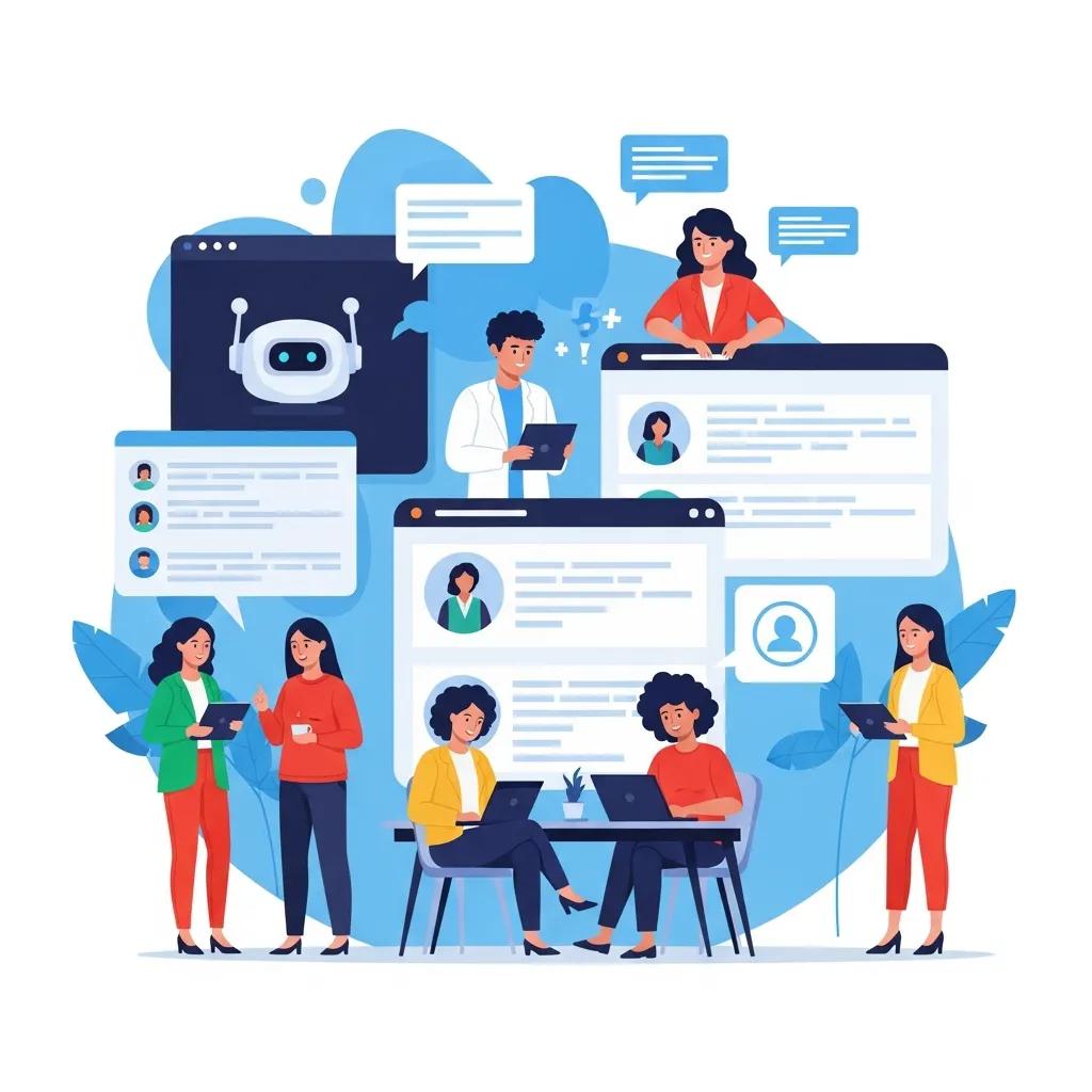 Team collaborating on customer feedback tools in a bright modern office
