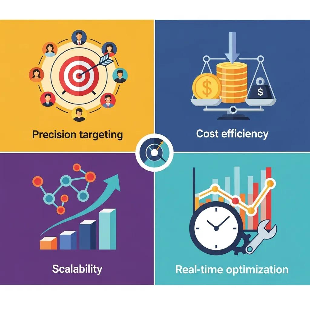 Infographic showing how programmatic advertising benefits small and medium businesses