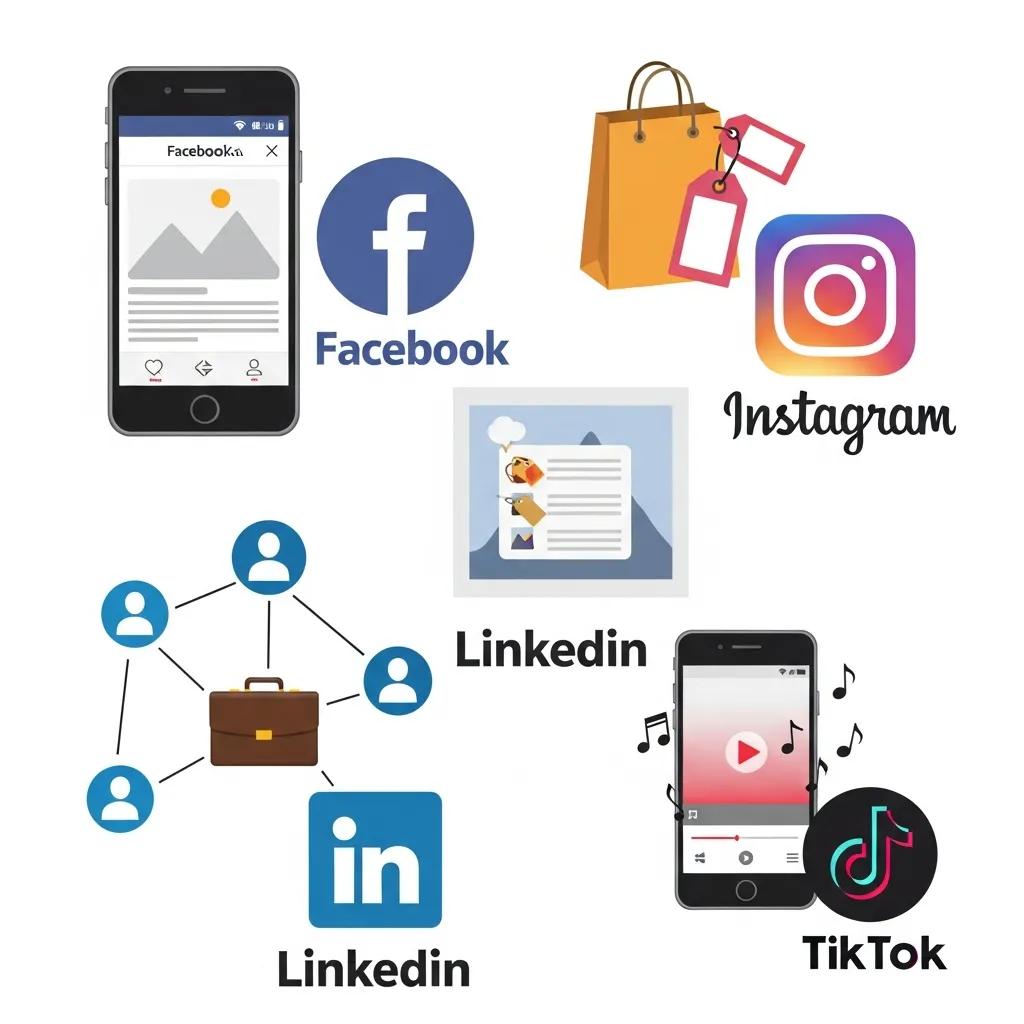 Visual comparison of social platforms and where they perform best for advertising