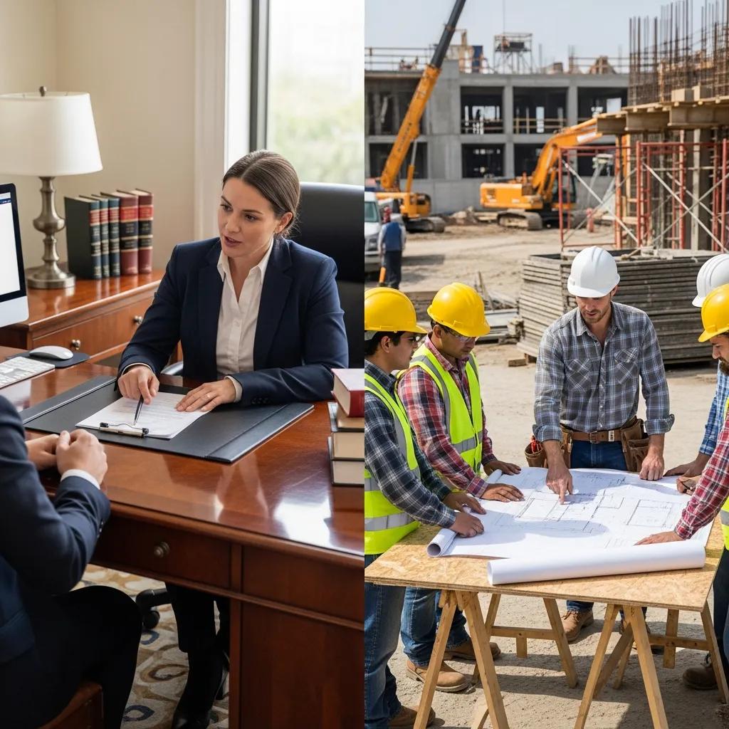 Law firm staff and a contractor discussing how automation fits their workflows